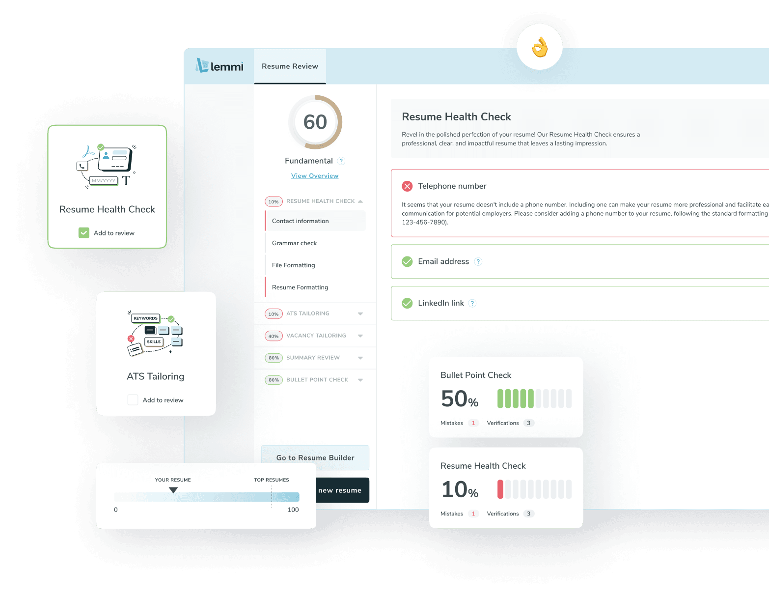 Lemmi's AI Resume Checker: Instant Score & Review for Your Resume